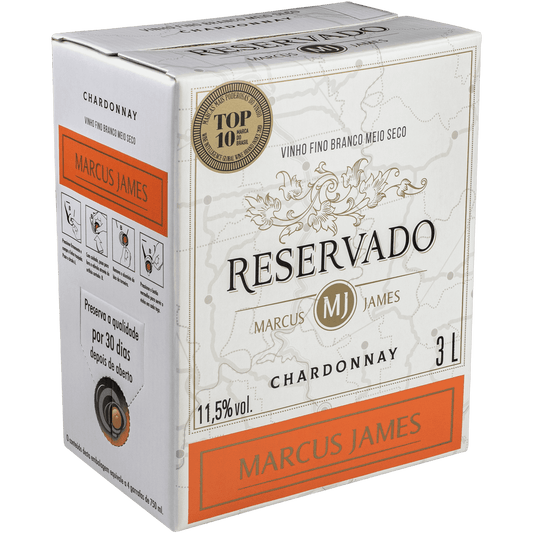 Aurora Marcus James Chardonnay Demi Sec Bag in Box 3L - Aurora - Espumantes do Sul