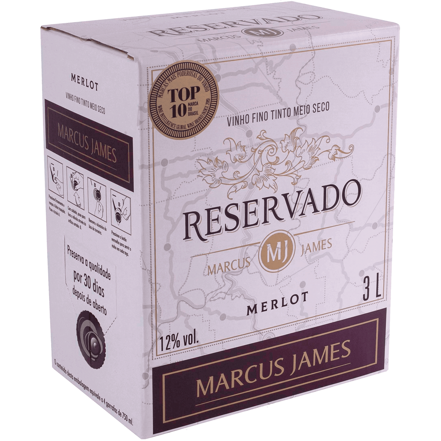 Aurora Marcus James Merlot Demi Sec Bag in Box 3L - Aurora - Espumantes do Sul