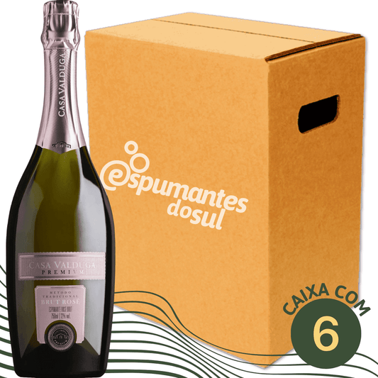 Casa Valduga Premivm Espumante Brut Rosé - Caixa com 6