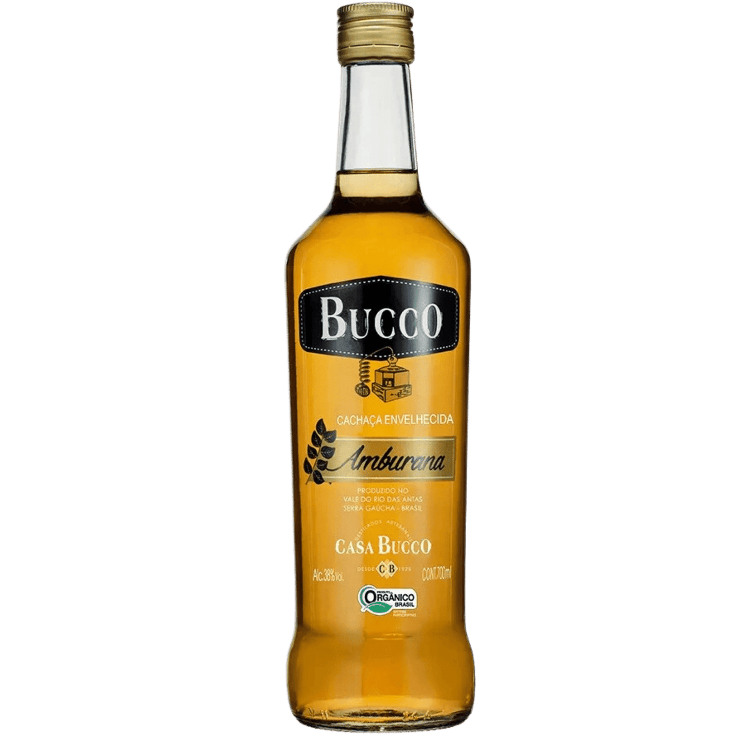 Casa Bucco Cachaça Amburana 700 ml - Casa Bucco - Espumantes do Sul