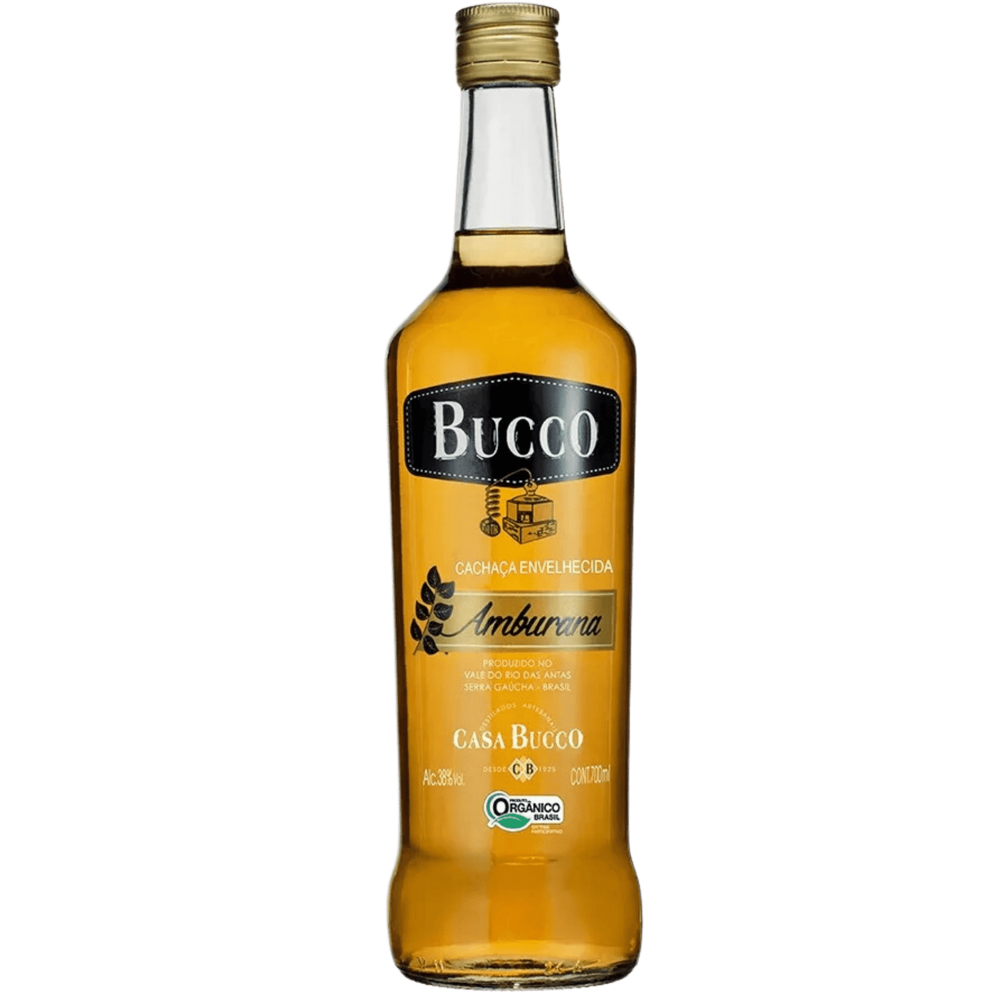 Casa Bucco Cachaça Amburana 700 ml - Casa Bucco - Espumantes do Sul