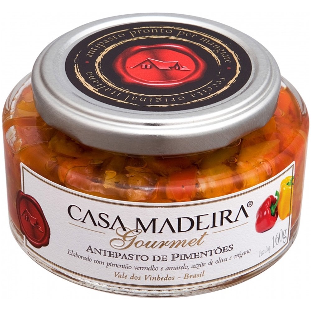 Casa Madeira Antepasto Gourmet de Pimentões 160g - Casa Madeira - Espumantes do Sul