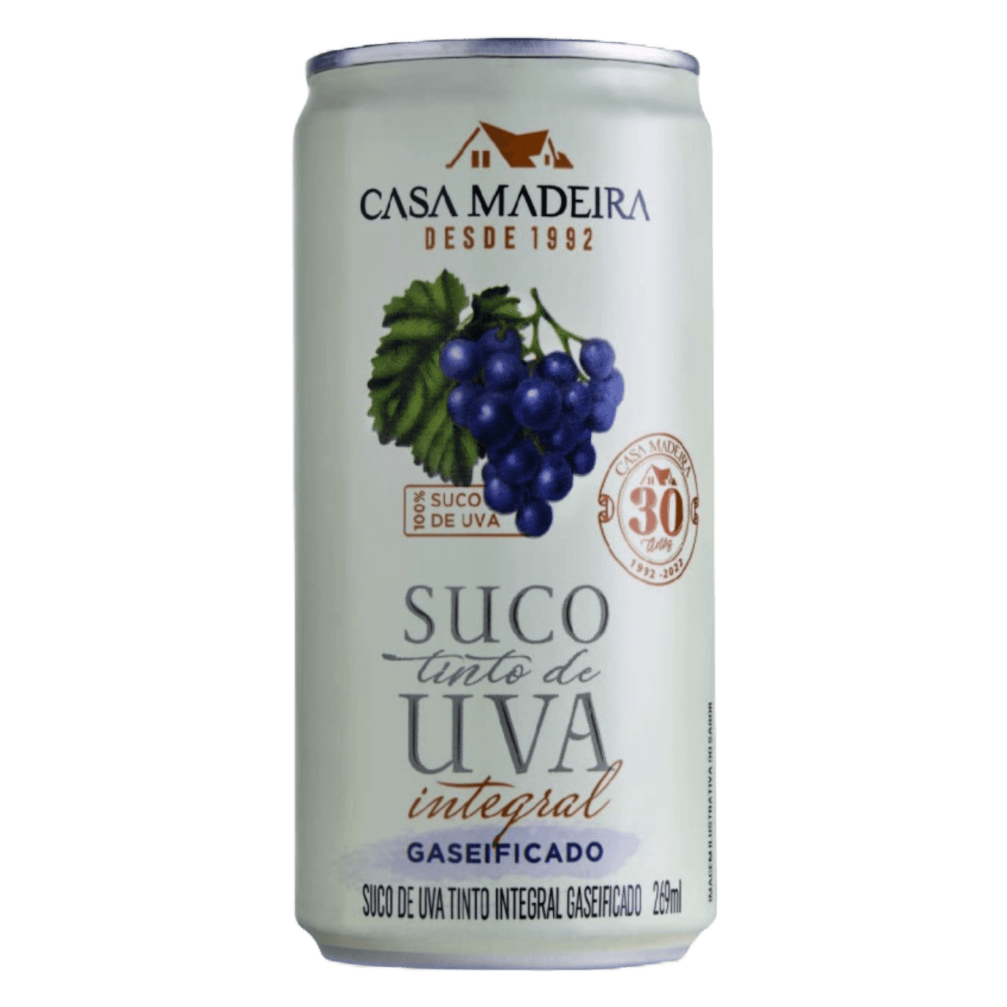Casa Madeira Suco de Uva Integral Gaseificado Lata 269ml - Casa Madeira - Espumantes do Sul