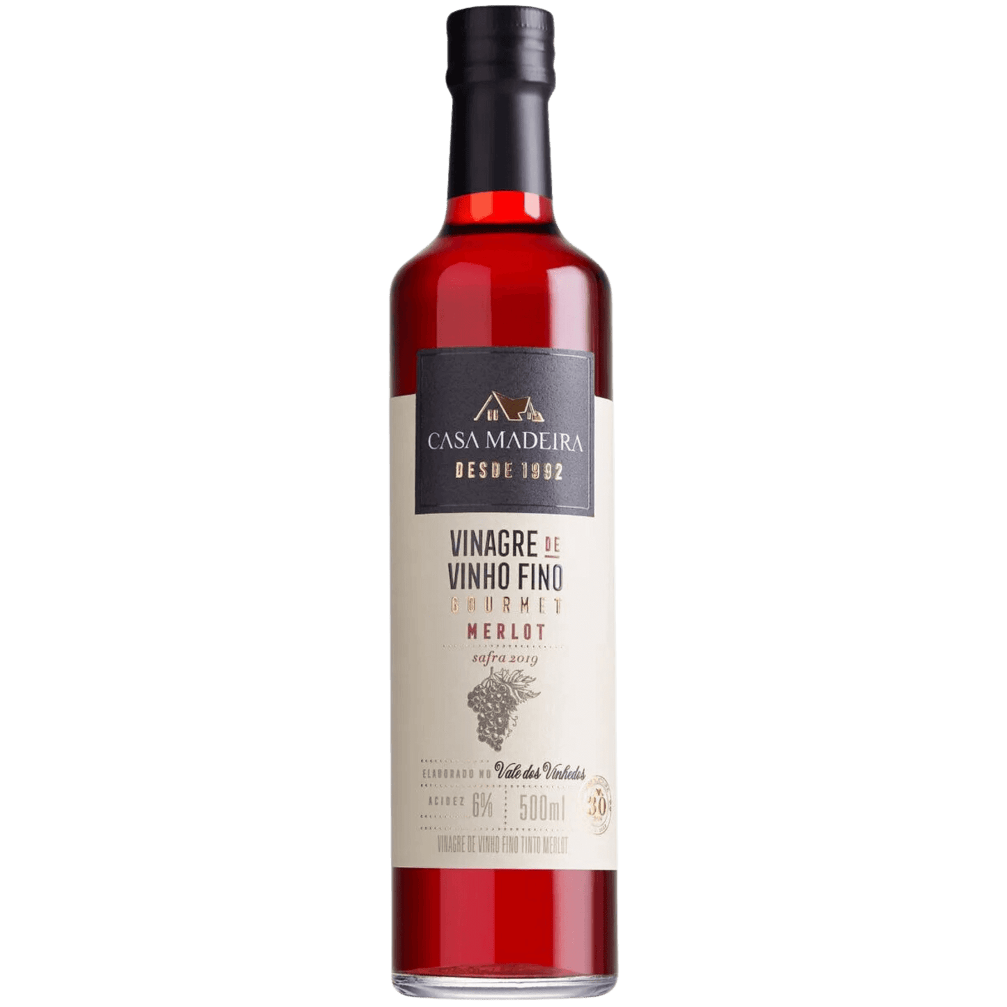 Casa Madeira Vinagre Gourmet de Vinho Tinto Merlot 500ml - Casa Madeira - Espumantes do Sul