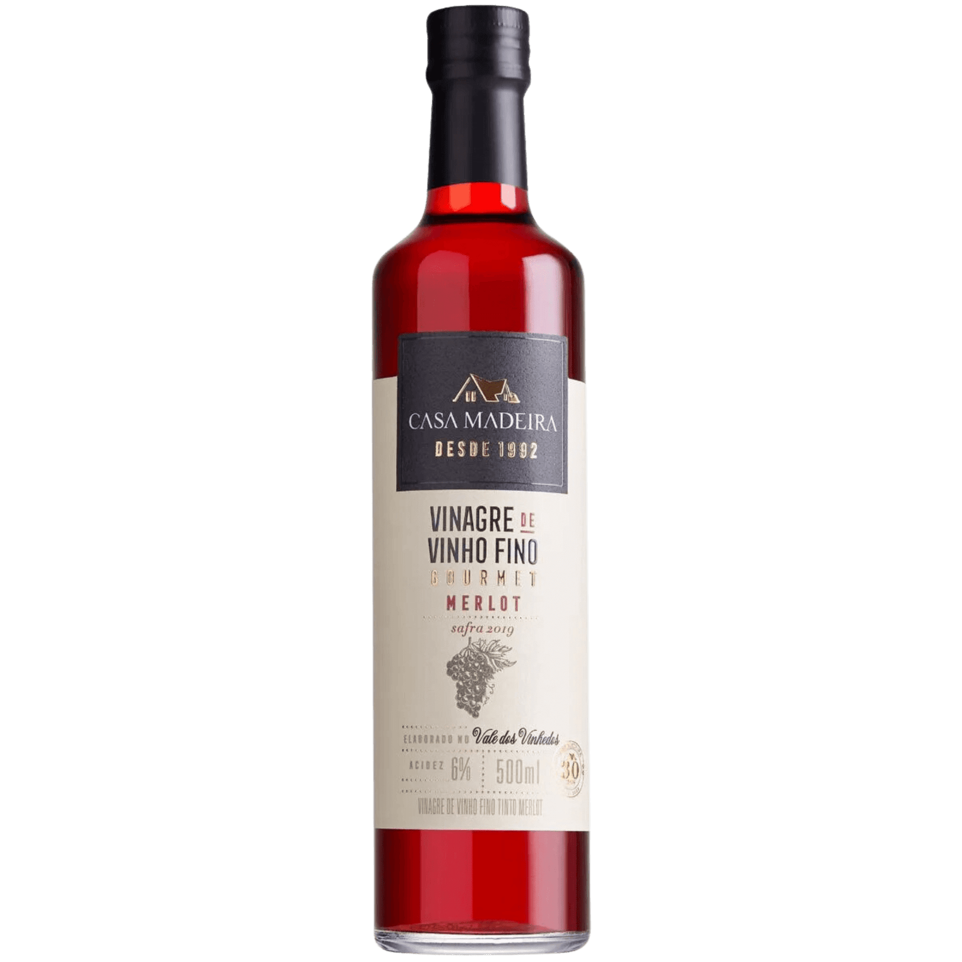 Casa Madeira Vinagre Gourmet de Vinho Tinto Merlot 500ml - Casa Madeira - Espumantes do Sul