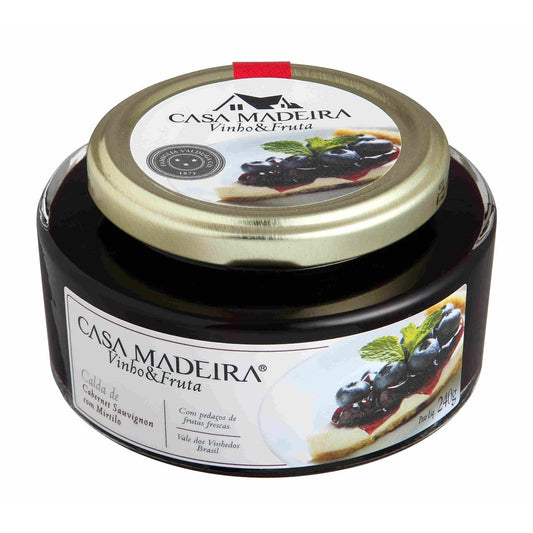 Casa Madeira Vinho & Fruta Calda de Cabernet Sauvignon com Mirtilo 240g - Casa Madeira - Espumantes do Sul