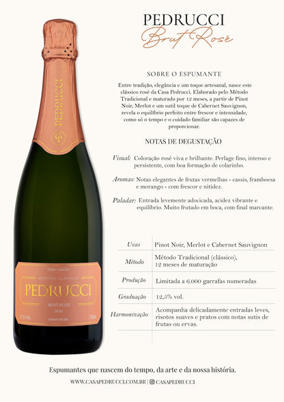 Casa Pedrucci Espumante Brut Rosé - Casa Pedrucci - Espumantes do Sul