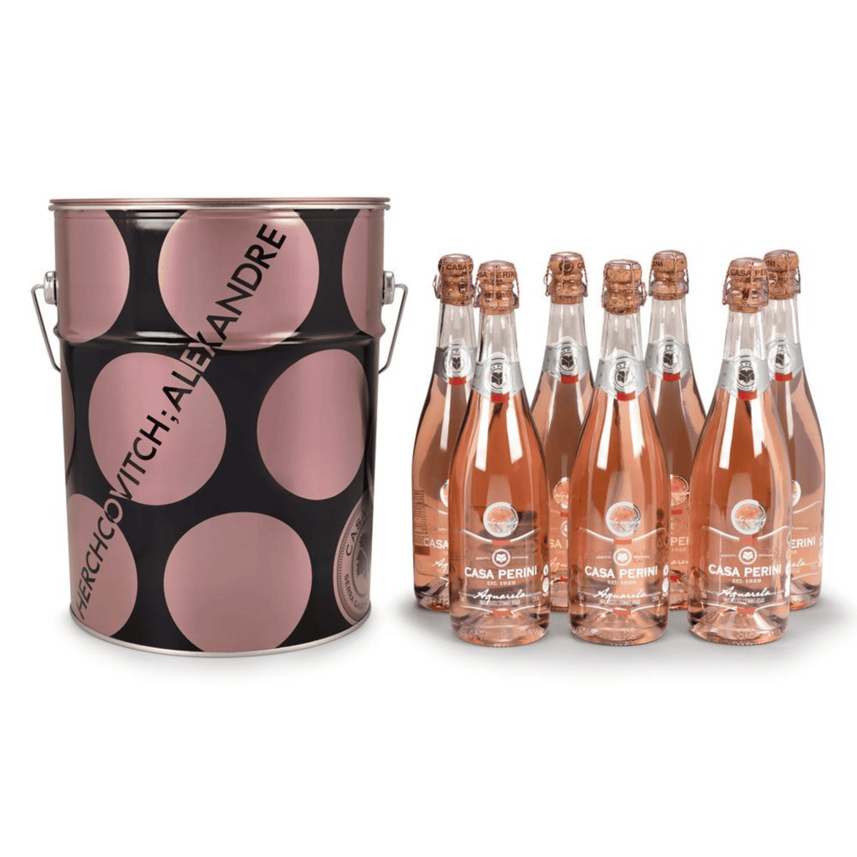 Casa Perini Balde de Aquarela Espumantes Moscatel Rosé - 7 x 750ml