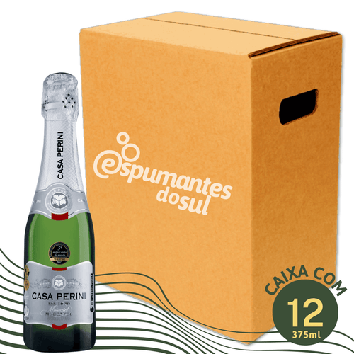 Casa Perini Espumante Moscatel 375ml - Caixa com 12 - Casa Perini - Espumantes do Sul