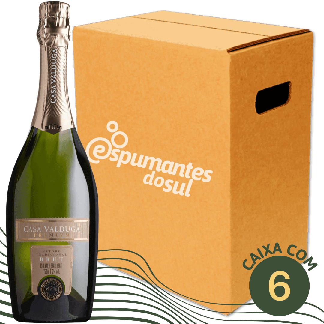Casa Valduga Premivm Espumante Brut - Caixa com 6 - Casa Valduga - Espumantes do Sul