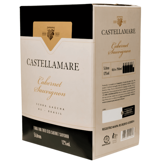 Castellamare Cabernet Sauvignon Bag in Box 5L - Castellamare - Espumantes do Sul