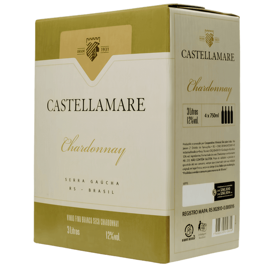 Castellamare Chardonnay Bag in Box 3L - Castellamare - Espumantes do Sul