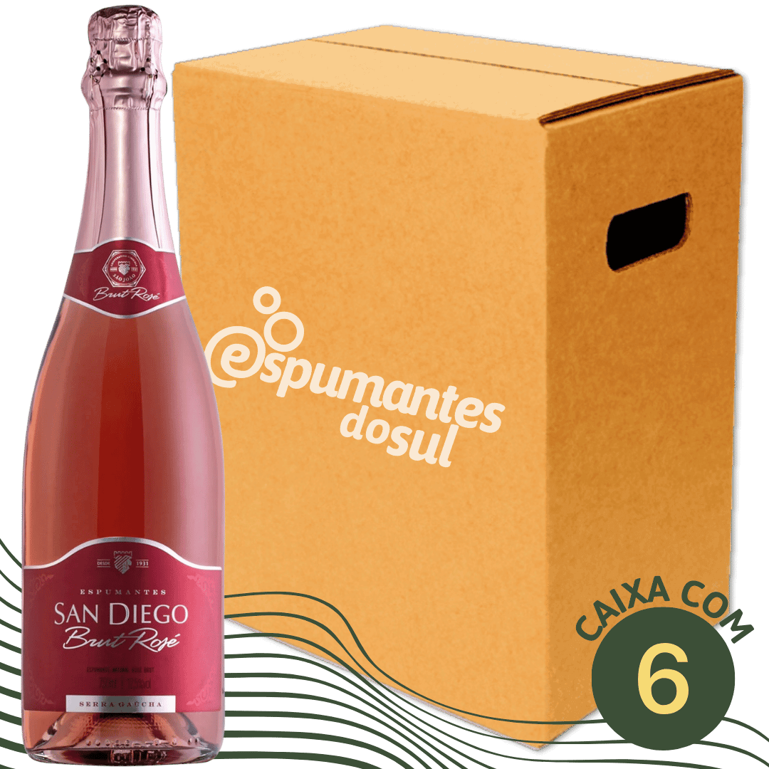 Castellamare Espumante San Diego Brut Rosé - Caixa com 6 - Castellamare - Espumantes do Sul
