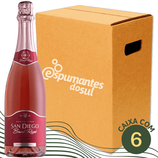 Castellamare Espumante San Diego Brut Rosé - Caixa com 6 - Castellamare - Espumantes do Sul