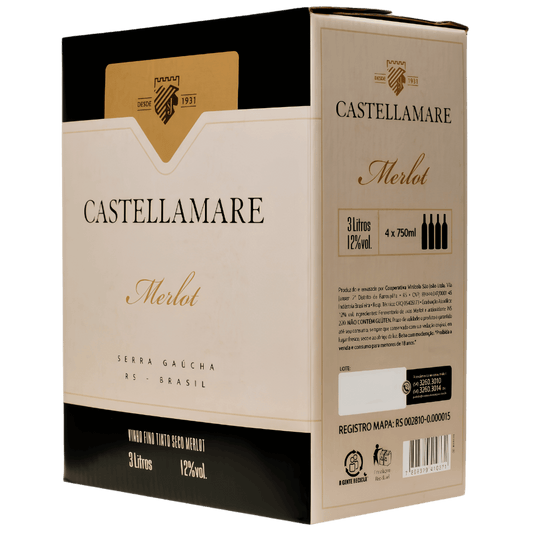 Castellamare Merlot Bag in Box 3L - Castellamare - Espumantes do Sul