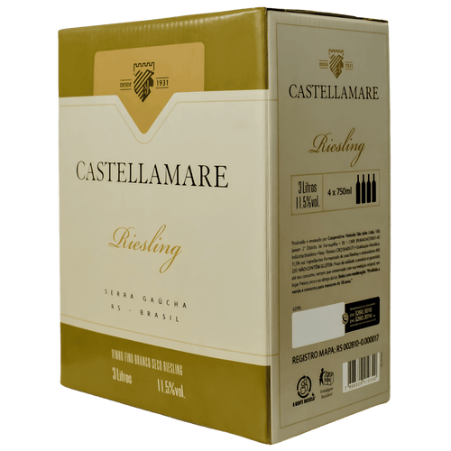 Castellamare Riesling Bag in Box 3L - Castellamare - Espumantes do Sul