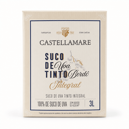 Castellamare Suco de Uva Integral Bordô Bag-in-Box 3L - Castellamare - Espumantes do Sul