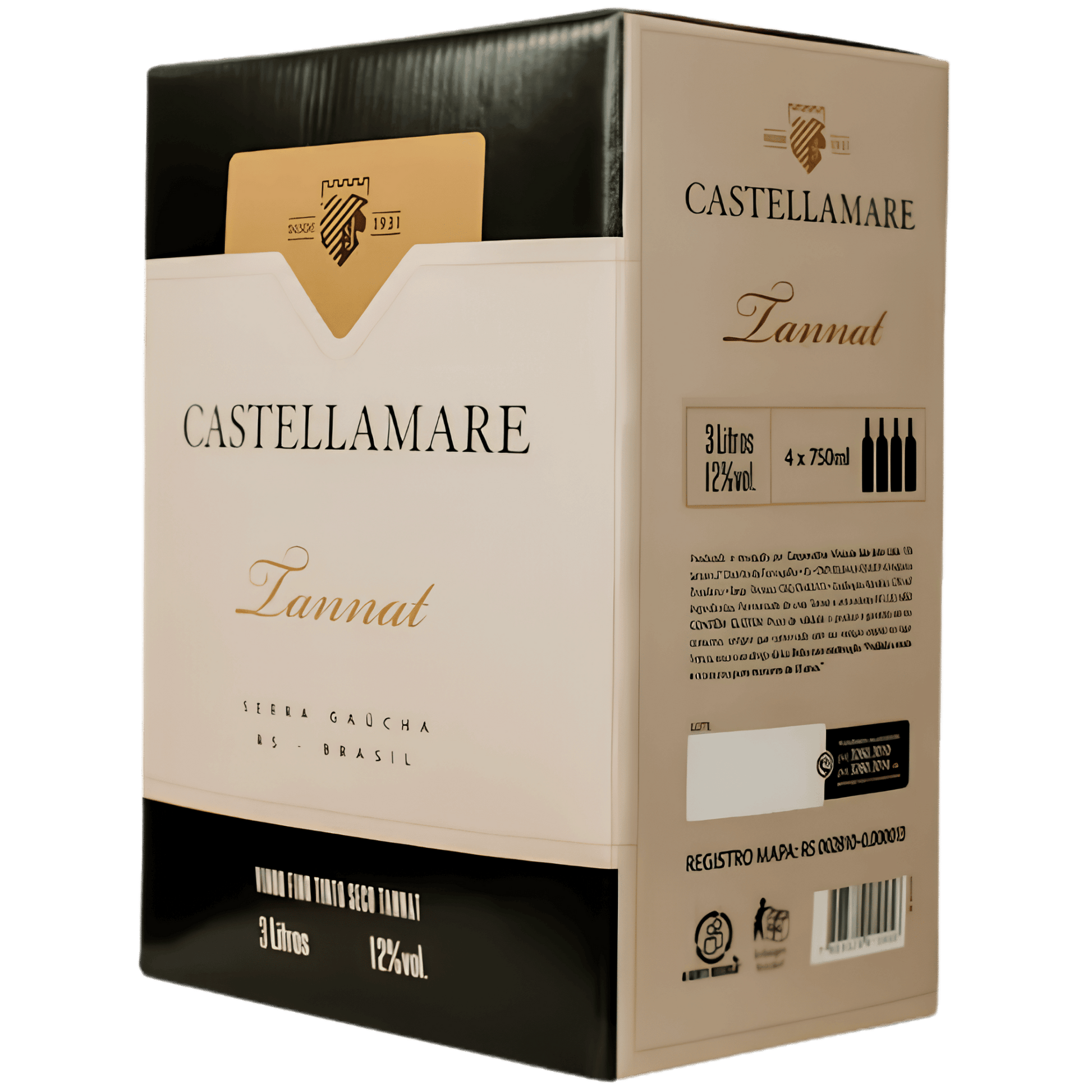 Castellamare Tannat Bag in Box 3L - Castellamare - Espumantes do Sul