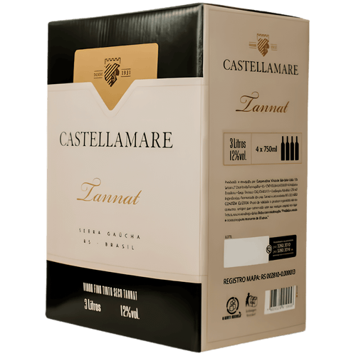 Castellamare Tannat Bag in Box 3L - Castellamare - Espumantes do Sul