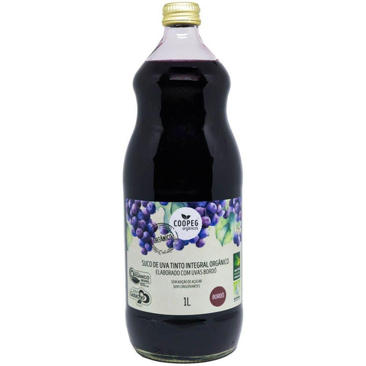 Coopeg Suco de Uva Orgânico Integral Bordô 1L - Coopeg - Espumantes do Sul