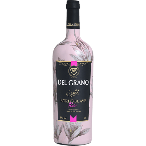 Del Grano Gold Bordô Rosé Suave 1L - Del Grano - Espumantes do Sul