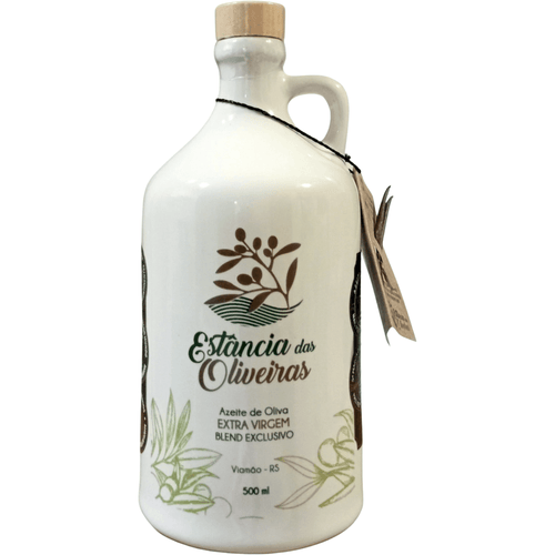 Estância das Oliveiras Azeite de Oliva Extra Virgem Blend Exclusivo Cerâmica 500ml - Estância das Oliveiras - Espumantes do Sul