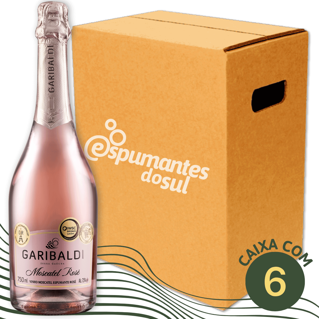 Garibaldi Espumante Moscatel Rosé - Caixa com 6