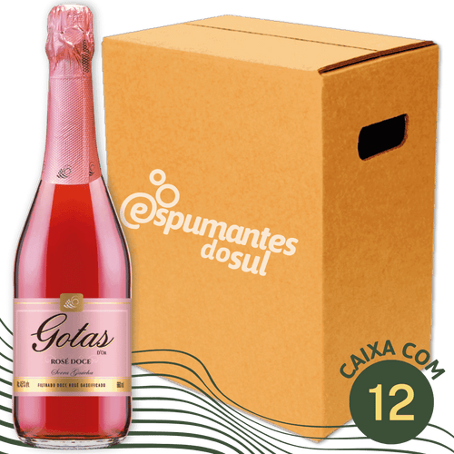 Garibaldi Gotas D'Or Filtrado Doce Rosé - Caixa com 12 - Garibaldi - Espumantes do Sul