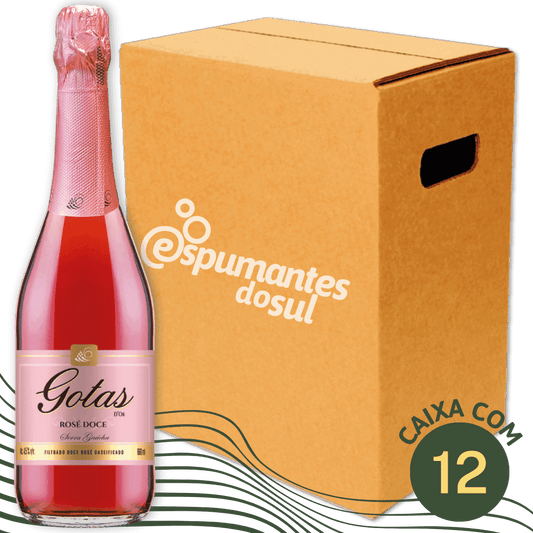 Garibaldi Gotas D'Or Filtrado Doce Rosé - Caixa com 12 - Garibaldi - Espumantes do Sul