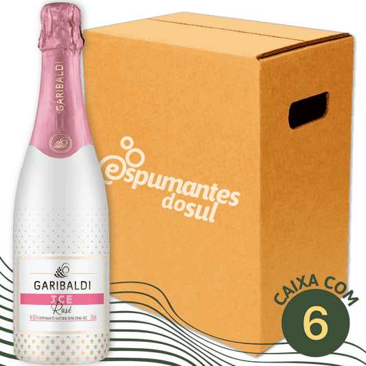 Garibaldi Ice Rosé Espumante Demi Sec - Caixa com 6 - Garibaldi - Espumantes do Sul