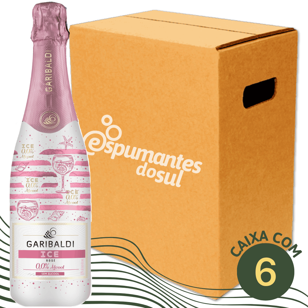Garibaldi Ice Zero Álcool Espumante Rosé - Caixa com 6 - Garibaldi - Espumantes do Sul