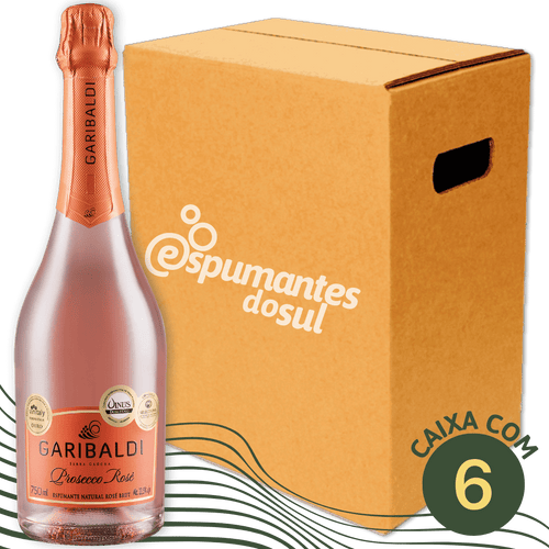 Garibaldi Prosecco Espumante Brut Rosé - Caixa com 6 - Garibaldi - Espumantes do Sul