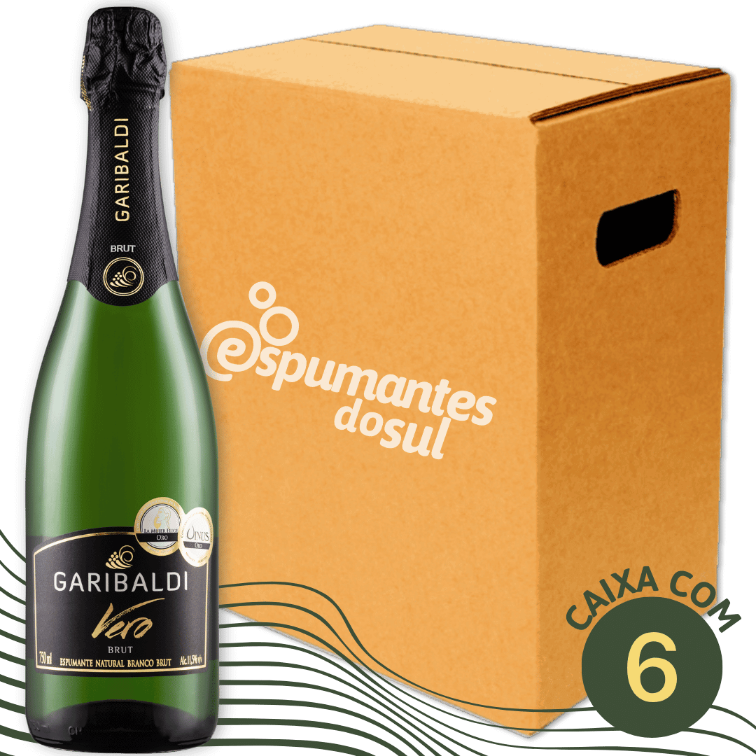 Garibaldi Vero Espumante Brut - Caixa com 6 - Garibaldi - Espumantes do Sul