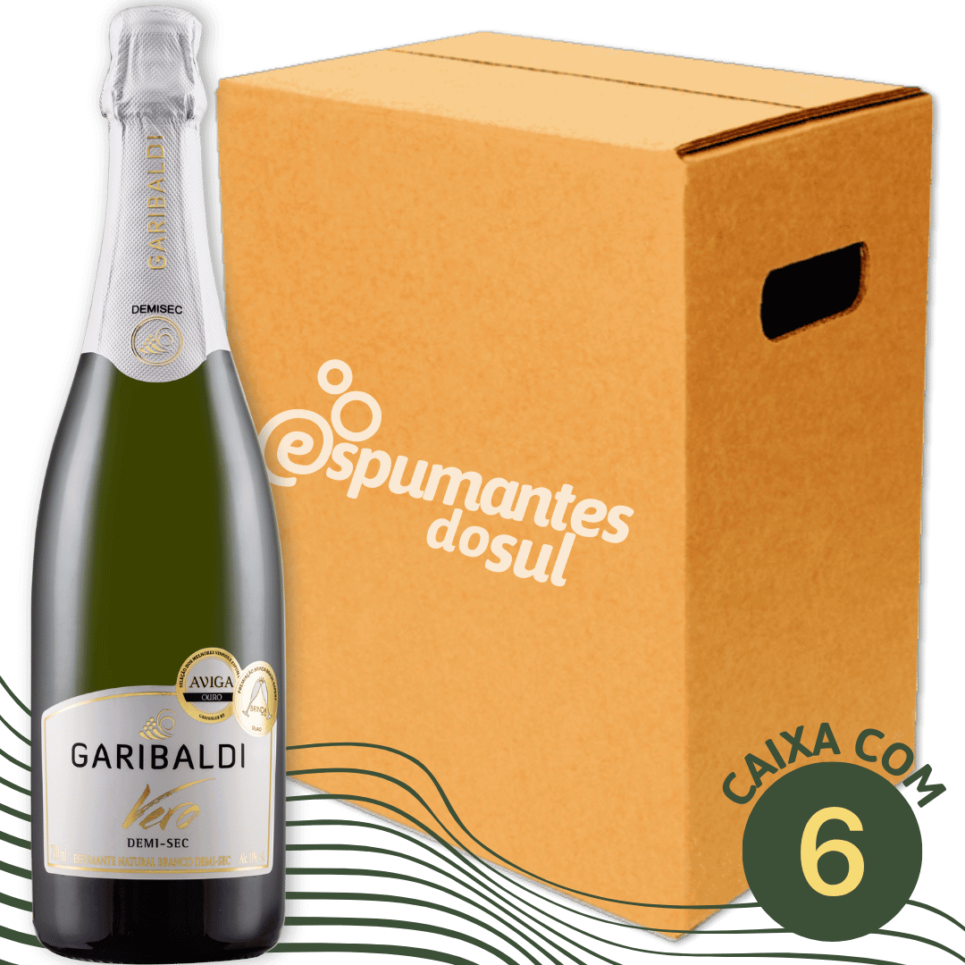 Garibaldi Vero Espumante Demi Sec - Caixa com 6 - Garibaldi - Espumantes do Sul