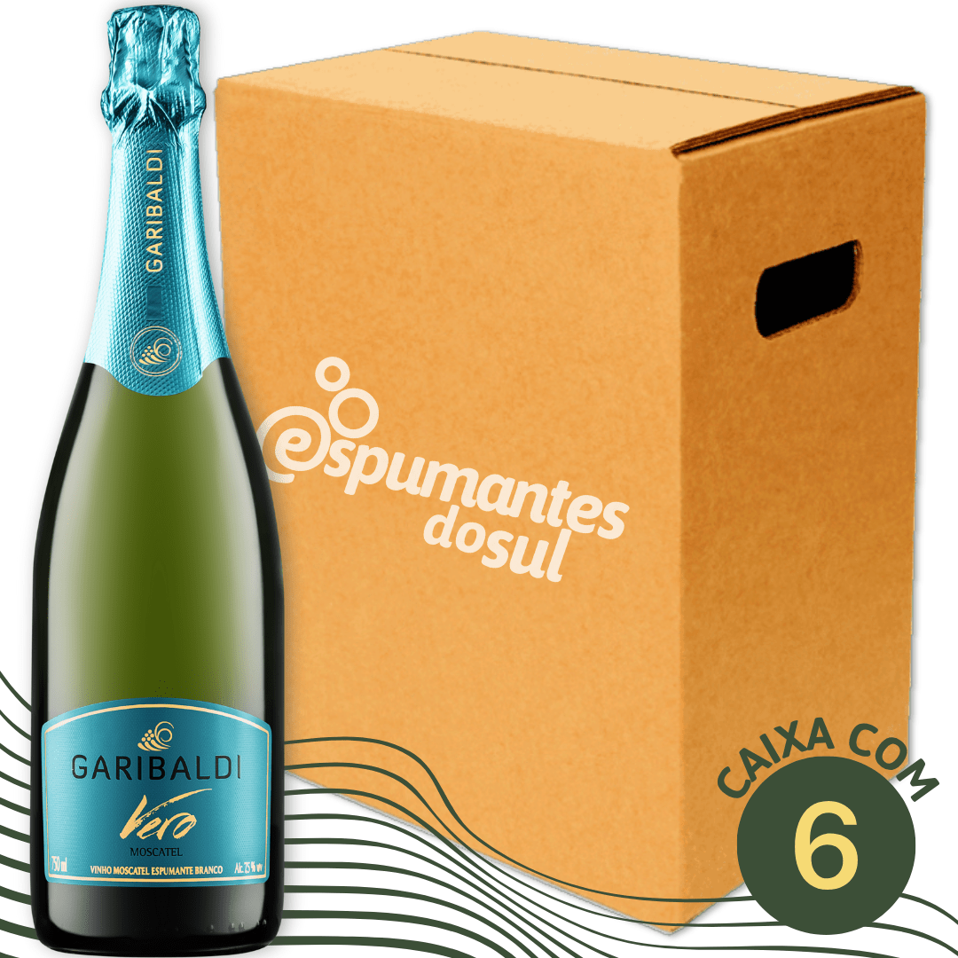 Garibaldi Vero Espumante Moscatel - Caixa com 6 - Garibaldi - Espumantes do Sul