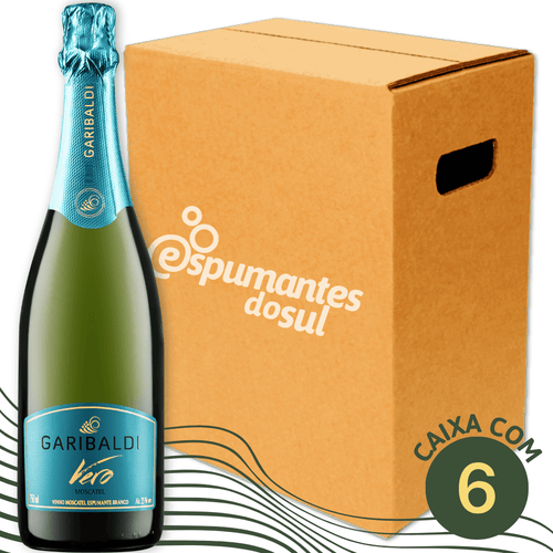 Garibaldi Vero Espumante Moscatel - Caixa com 6 - Garibaldi - Espumantes do Sul