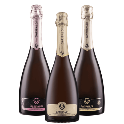 Garibaldi VG Espumantes - Kit Nature/Extra Brut/Brut Rosé - Caixa com 6 - Espumantes do Sul - Espumantes do Sul