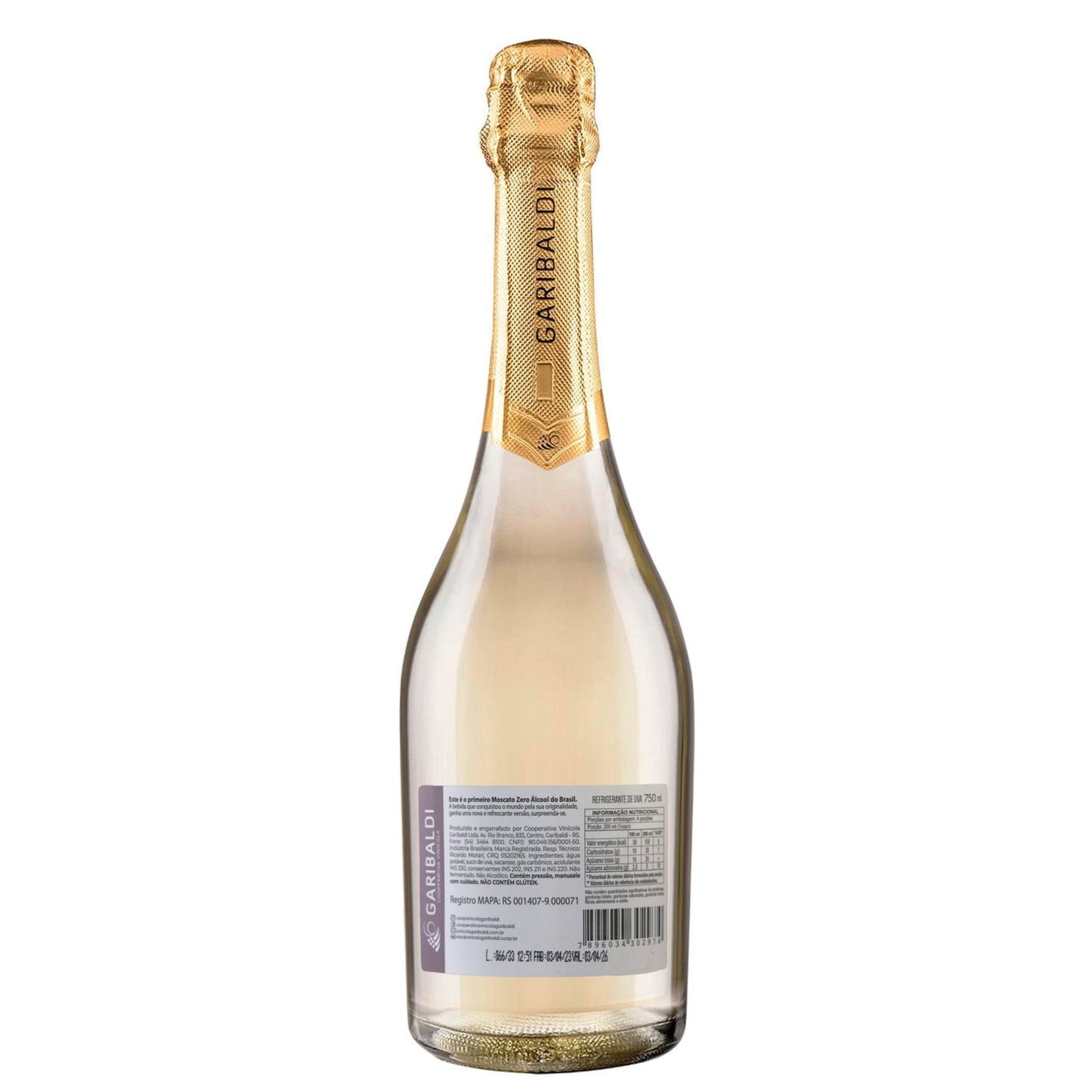 Garibaldi Zero Álcool 0,0% Moscato Espumante - Garibaldi - Espumantes do Sul