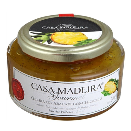 Geleia Gourmet Abacaxi com Hortelã Casa Madeira 240g - Casa Madeira - Espumantes do Sul