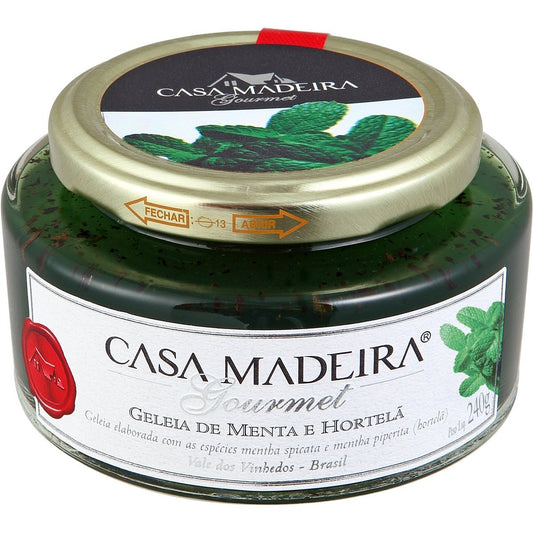 Geleia Gourmet de Menta com Hortelã Casa Madeira 240g - Casa Madeira - Espumantes do Sul