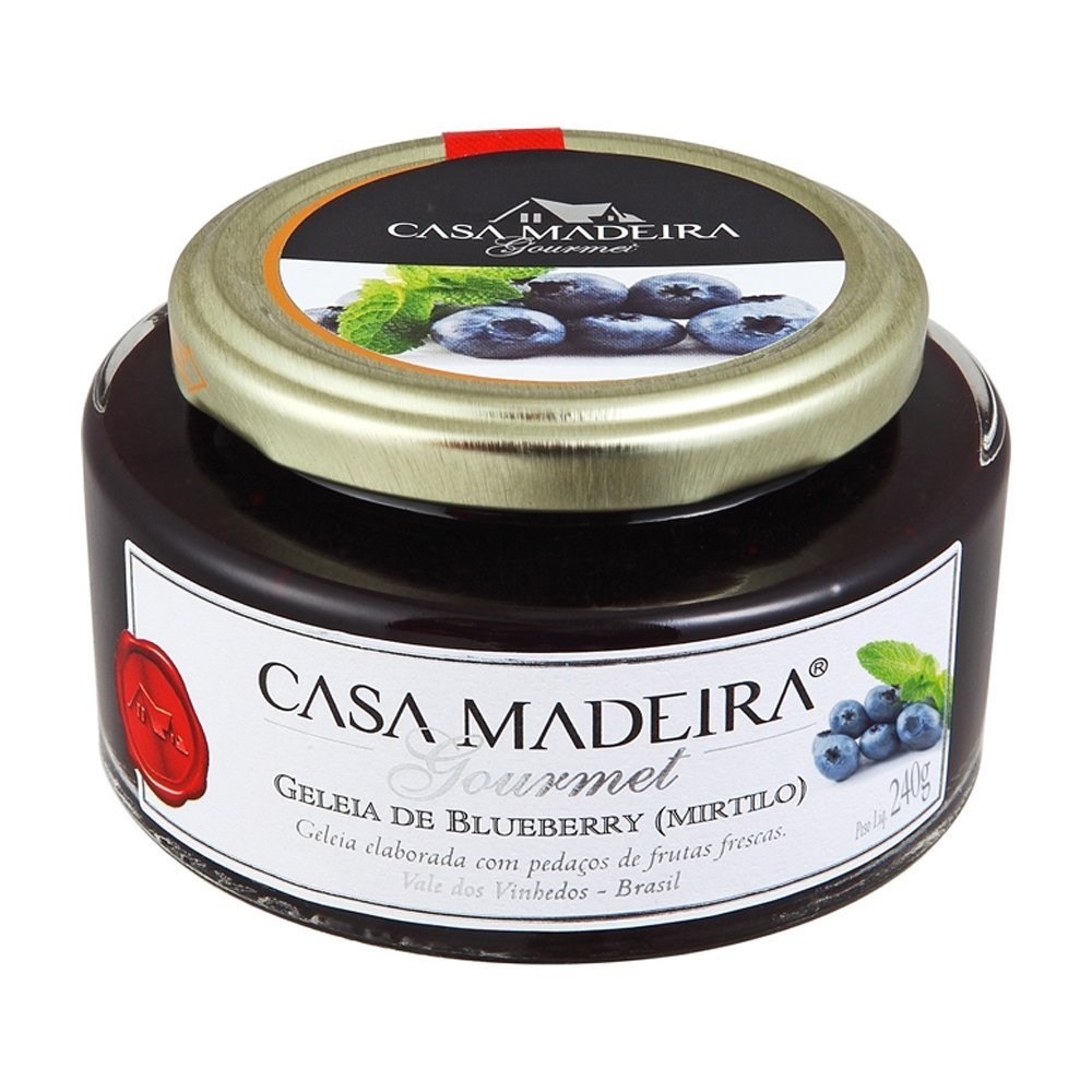 Geleia Gourmet de Mirtilo Casa Madeira 240g - Casa Madeira - Espumantes do Sul