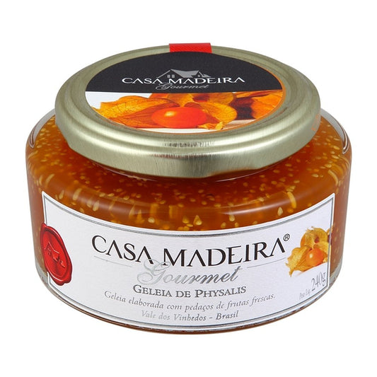 Geleia Gourmet de Physalis com Maçã Casa Madeira 240g - Casa Madeira - Espumantes do Sul