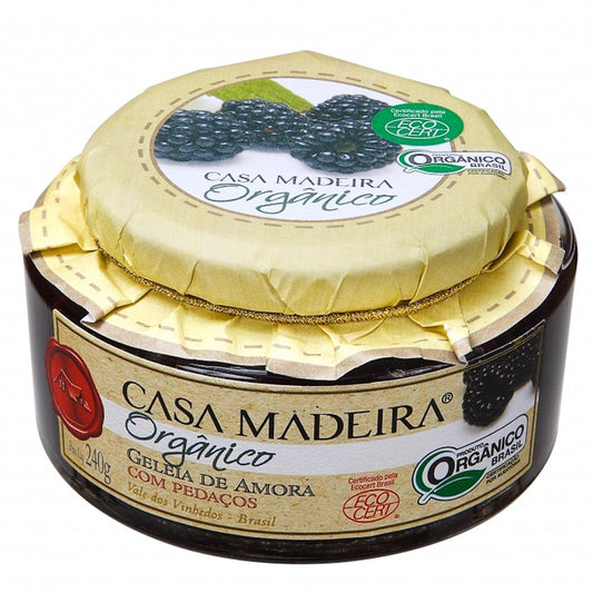 Geleia Orgânica de Amora com Pedaços Casa Madeira 240g - Casa Madeira - Espumantes do Sul