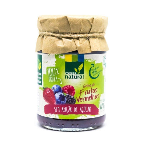 Geléia Orgânica de Frutas Vermelhas Sem Adição de Açúcar Coopernatural 180g - Coopernatural - Espumantes do Sul