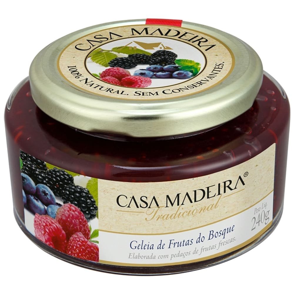 Geleia Tradicional de Frutas do Bosque Casa Madeira 240g - Casa Madeira - Espumantes do Sul