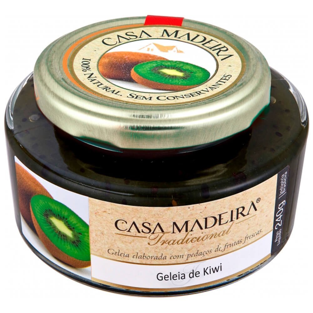 Geleia Tradicional de Kiwi com Pedaços Casa Madeira 240g - Casa Madeira - Espumantes do Sul