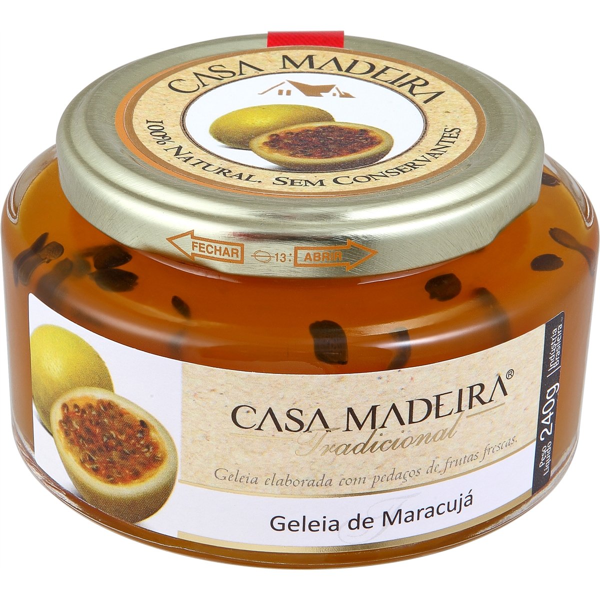 Geleia Tradicional de Maracujá Casa Madeira 240g (PRODUTO FORA DE LINHA) - Casa Madeira - Espumantes do Sul