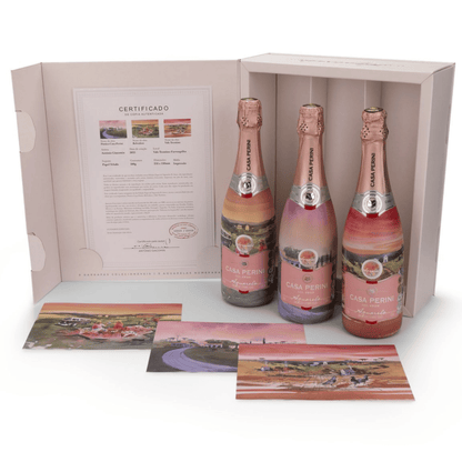 Kit Casa Perini Aquarela Moscatel Rosé - Especial 25 Anos - Casa Perini - Espumantes do Sul