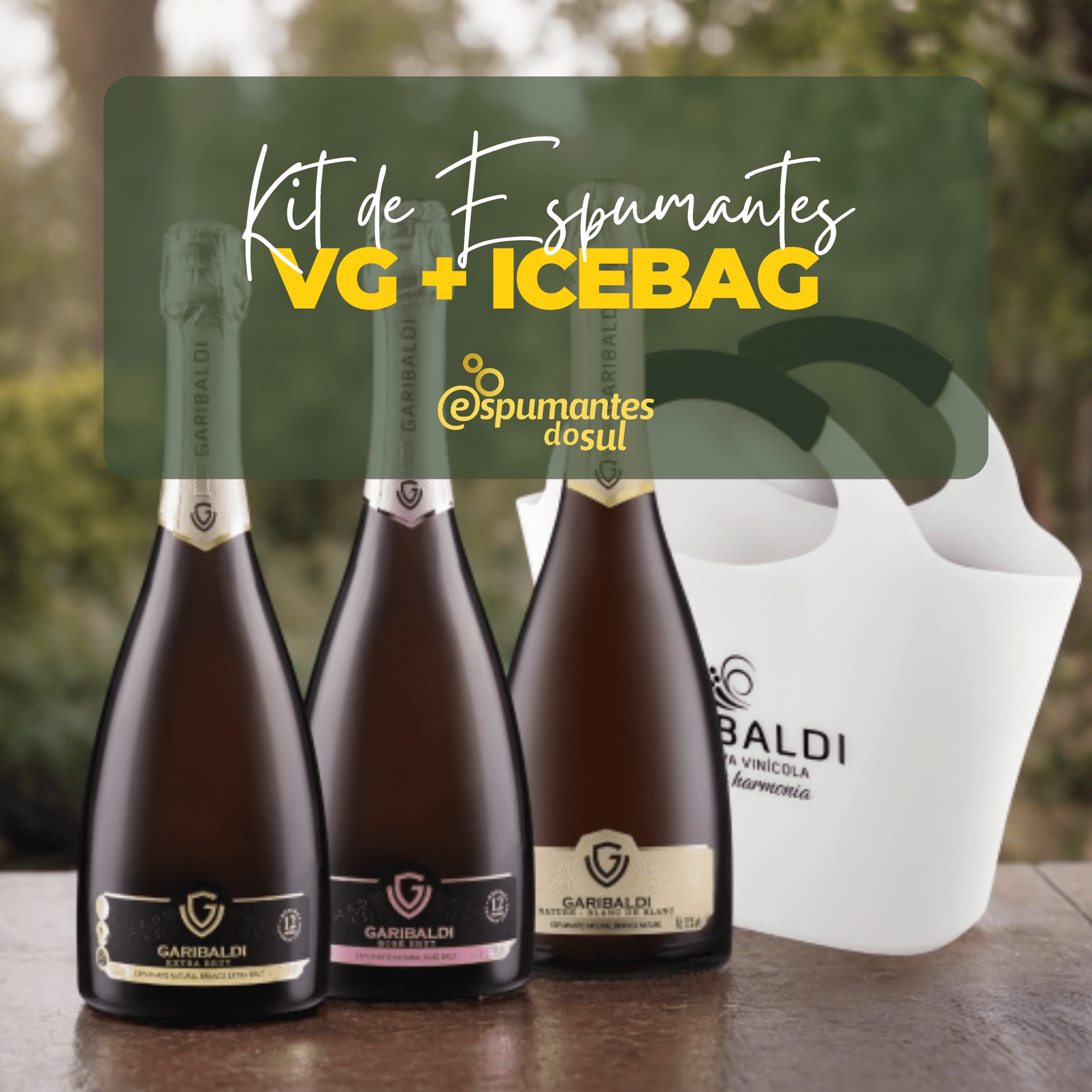 Kit Garibaldi - 12 Espumantes VG Garibaldi + IceBag - Garibaldi - Espumantes do Sul