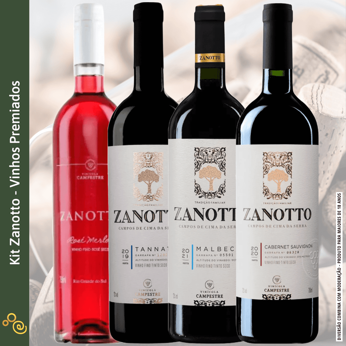 Kit Vinhos Premiados Zanotto